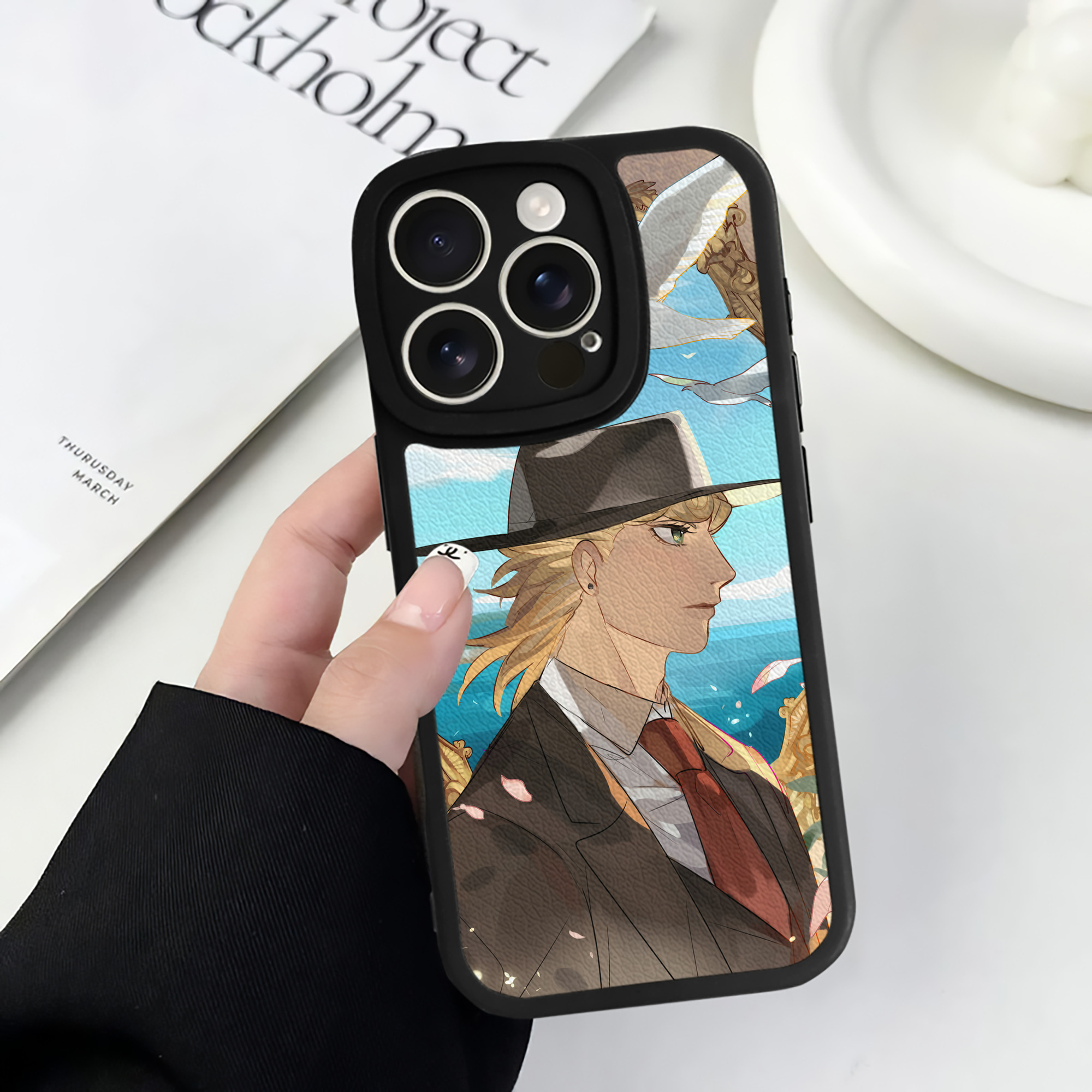 （画像用） ジョジョの奇妙な冒険 JoJo's Bizarre Adventure 【iPhone 16シリーズ対応】シリコンスマホケース（レザー調） 材質：シリコン